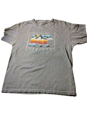 Steamboat Springs T Shirt Mountain Bear Distressed Blue Colorado Youth Small